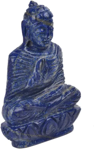 Vista 3 de GEMHUB Estatua de Buda de Lapislázuli 1400-1500 Ct tallada a mano con piedra preciosa escultura