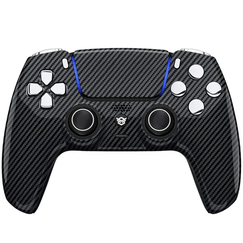 Vista 2 de HexGaming ULTIMATE 4 Mappable Back Buttons & Replaceable Thumbsticks & Hair Trigger Black Rubberized Grip Compatible with ps5 Customized Game