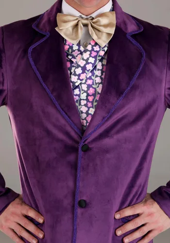 Vista 4 de Chaqueta de Disfraz Auténtica de Willy Wonka para Hombre Multicolor