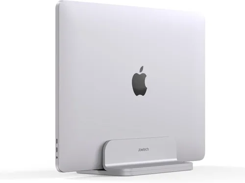 Vista 6 de JOKItech Soporte de aluminio para laptop, resistente y ajustable, compatible con Apple MacBook Pro/Air, Mac Mini, iPad Pro, plateado