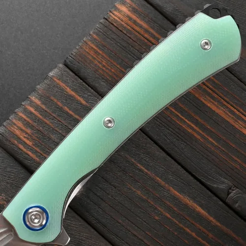 Vista 5 de Sitivien ST144 - Cuchillo plegable, hoja de acero 14C28N, cuchillo de bolsillo con mango G10 para acampar EDC al aire libre, supervivencia