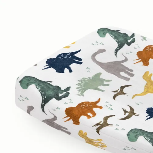 Vista 7 de Little Unicorn Funda para cambiador para recién nacidos y bebés, tela de muselina suave y transpirable, funda para cambiador de pañales para bebés