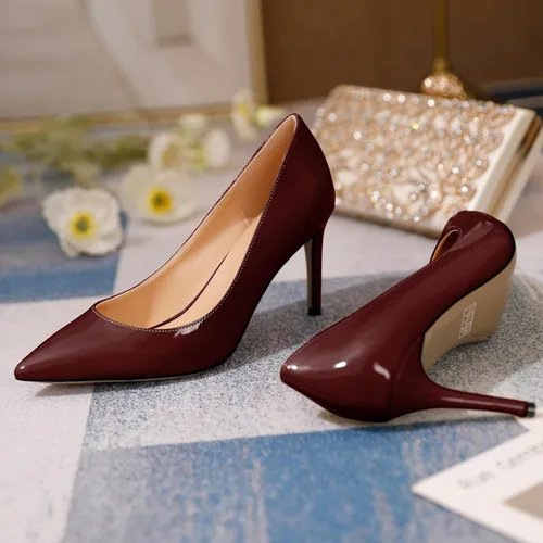 Vista 5 de YODEKS Zapatos de vestir de tacón alto con punta puntiaguda para mujer