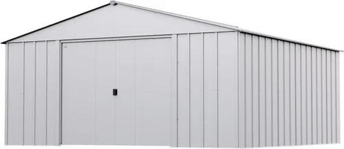 Vista 9 de Arrow Classic Cobertizo de metal, 14 x 14, gris flauta