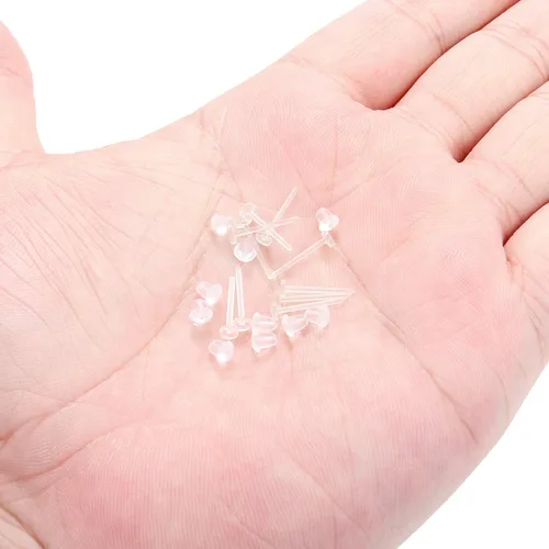 Vista 3 de Ruifan pelota de Bioplast flexible PVC de plástico en blanco pasador para Oído Nariz Hueso sin níquel arete Piercing retenedores 0.70 onzas
