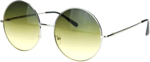Vista 34 de Hippie Groovy Gradient Oversize Anteojos de sol redondos Lennon grandes