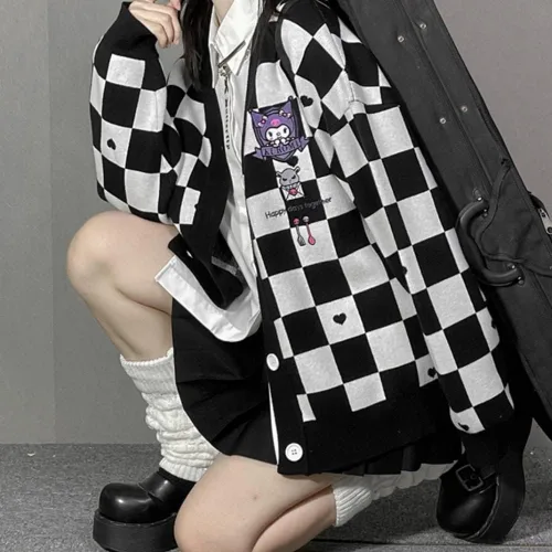 Vista 3 de Cárdigan japonés para mujer, lindo suéter Kawaii JK Uniforme, suéter de cosplay