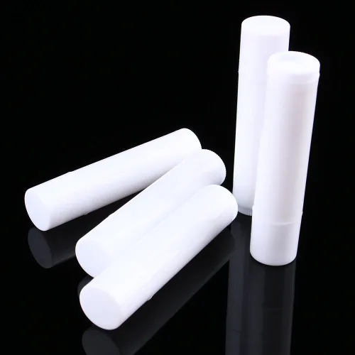 Vista 2 de 100PCS 0.2 fl oz Claro Negro Blanco Vacío Lápiz Labial Bálsamo Labial Contenedor Tubo