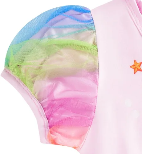 Vista 6 de Little Girls Mermaid Dress Mermaid Costume Princess Dress up Clothes Dress Short Sleeve for 3-8 Years