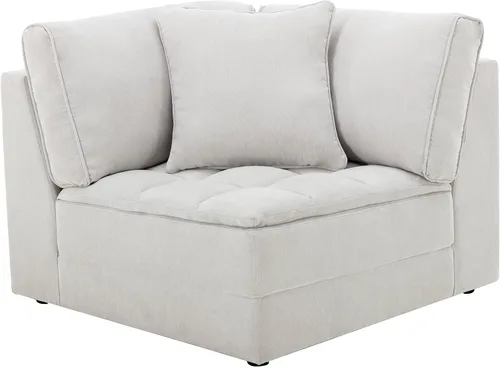 Vista 9 de Roundhill Furniture Breton - Sofá modular modular para sala de estar, en forma de L, 5 piezas, gris ostra