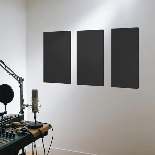 Vista 9 de Art3dwallpanels 8 PCS Paneles Acústicos, 24''x12'' Paneles de Pared de Tela Insonorizados, Paneles de Absorción de Sonido de Montaje Fácil con Negro