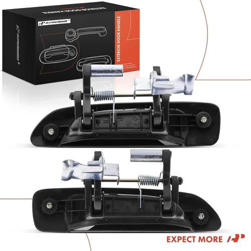 Vista 8 de A-Premium Manijas de puerta exteriores compatibles con Honda Civic 2001 2002 2003 2004 2005, sedán, negro liso, juego de 2 piezas, lado trasero