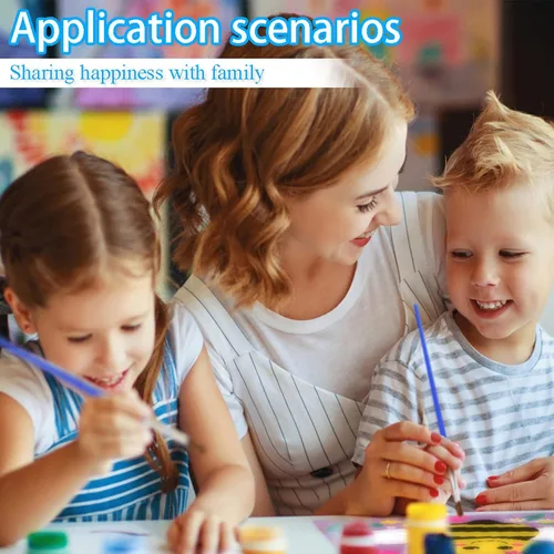 Vista 3 de UMOART Pintura enmarcada por números para niños, paquete de 4 pinturas por números para niños de 4 a 8 a 12 años, kits de pintura por números