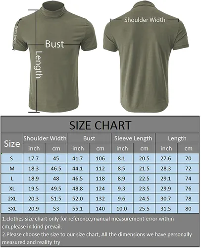 Vista 7 de Camiseta básica de manga corta con cuello alto falso para hombre