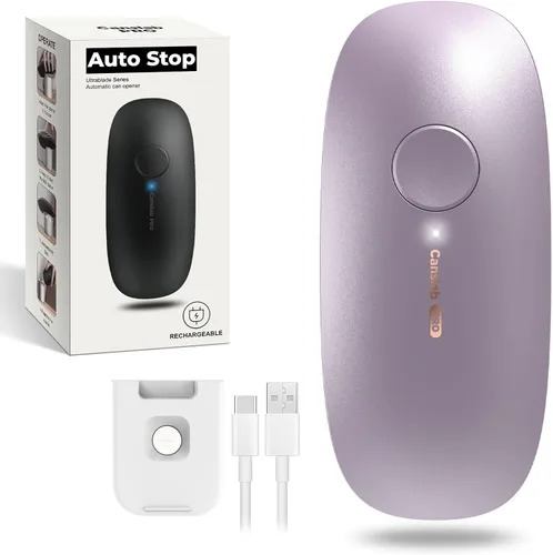 Vista 10 de Canslab Ultrablde (versión básica) - Abrelatas eléctrico recargable para cocina para personas mayores con artritis, abrelatas de batería USB