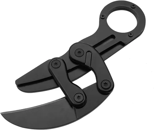 Vista 4 de Cuchillo de supervivencia al aire libre, mini, para camping, con mango de acero inoxidable, multifunción, táctico, para exteriores, herramientas
