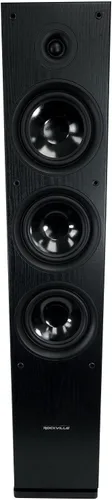 Vista 4 de Rockville RockTower 68B - Altavoz pasivo de torre de 8 ohmios, color negro, sonido de alta fidelidad, rejilla desmontable, 3 vías, 16,5 cm, 500W