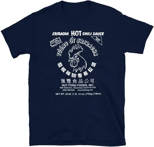 Vista 2 de Sriracha Hot Chili Sauce Spicy Rooster Head Parody - Camiseta unisex