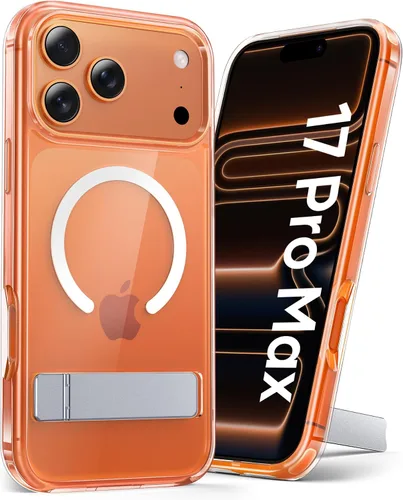 Vista 11 de Funda para iPhone 17 Pro, compatible con MagSafe, soporte integrado y botón de captura de control de cámara, protección de grado militar, funda