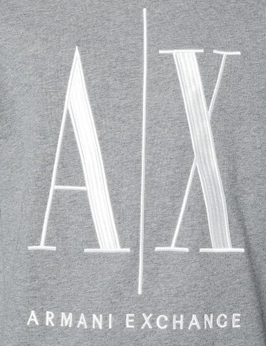 Vista 3 de AX ARMANI EXCHANGE Icon Project - Sudadera bordada para hombre, Negro