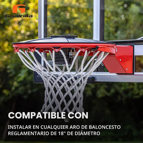 Vista 4 de Goalrilla El bloqueador de llantas de baloncesto protege tu aro con un sistema de bloqueo, color negro