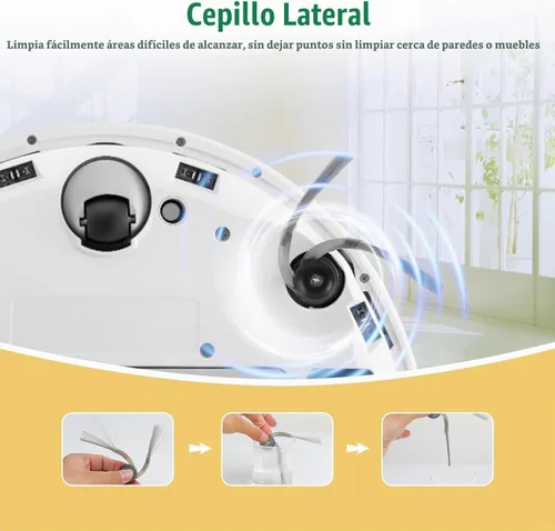 Vista 6 de Piezas de repuesto para Roborock Q7 M5/Q7 M5+/Q7 L5/Q7 L5+, 1 cepillo principal, 4 cepillos laterales, 4 filtros Hepa, 4 almohadillas de trapeador