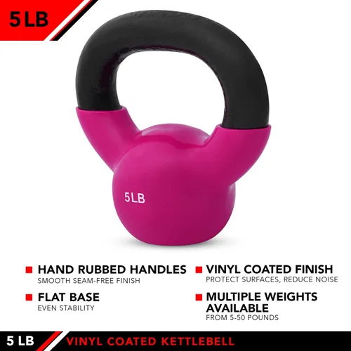 Vista 3 de JFIT Kettlebell Weights Vinyl Coated Iron