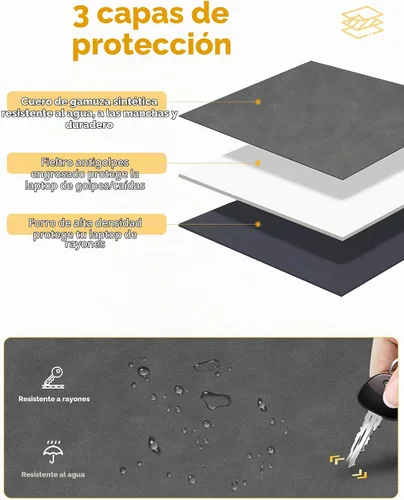 Vista 3 de HYZUO Funda para portátil de 15 pulgadas con soporte ajustable, gris Gris espacial