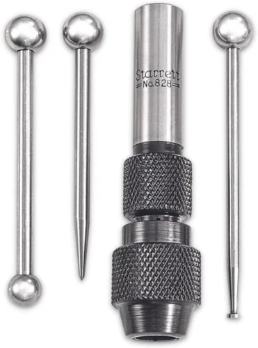Vista 9 de Starrett Wiggler o buscador central, solo contacto de bola, ideal para mejoras profesionales y del hogar, bola de 0.100 pulgadas/0.100 in - 828C