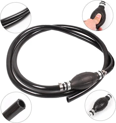 Vista 3 de BARTOO - Conjunto de línea de combustible, línea de manguera de combustible de nylon trenzado de 3/8 pulgadas para embarcaciones marinas, motor