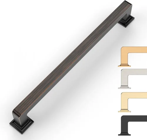 Vista 16 de 9BUILD Paquete de 6 pomos de latón cepillado de 1.2 pulgadas para gabinetes, pomos dorados para cajones, perillas cuadradas para gabinetes