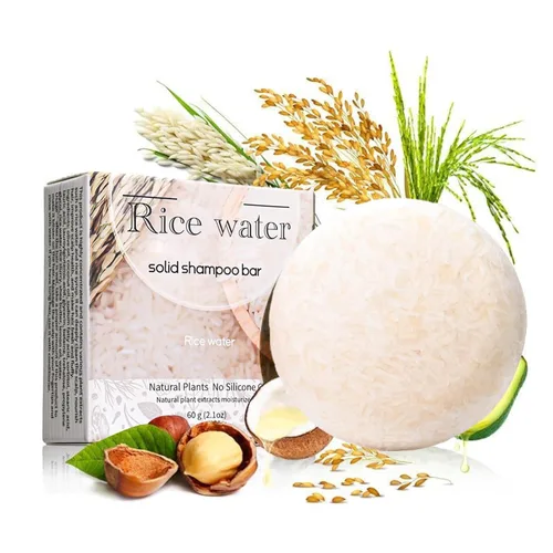 Vista 4 de Barra de champú de carbón de bambú, limpieza profunda, cabello seco hidratante con jabón sólido natural, champú de limpieza hidratante para control