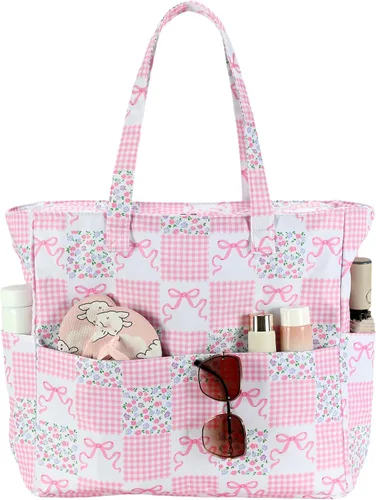 Vista 12 de Bluboon Bolsas de playa para mujer, bolsa grande impermeable con compartimento húmedo para piscina, fin de semana, viajes, gimnasio B Leopard