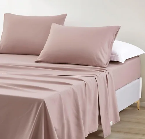 Vista 12 de Chezmoi Collection Juego de sábanas y fundas de almohada de tamaño individual lavado a piedra, 3 piezas, extra suave, transpirable, resistente a
