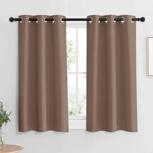 Vista 140 de RYB HOME - Cortinas para armario de 36 pulgadas, cortinas para oscurecer la habitación con ojales resistentes a la oxidación, cortinas de Aqua