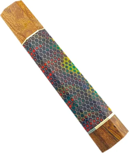 Vista 18 de Mango de cuchillo de resina de panal de abeja, mango octogonal de madera estilo japonés, material para hacer cuchillos, herramienta de bricolaje
