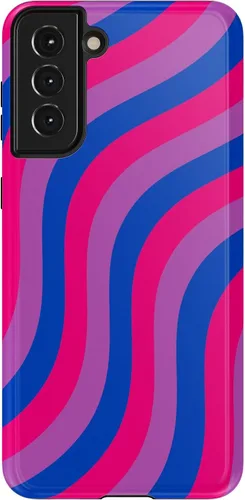 Vista 39 de Casely Funda para Galaxy S21 Here Comes The Sun Colorblock Sunset Diseño protector delgado esencial de doble capa Aquí viene el sol