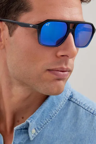 Vista 20 de Maui Jim Gafas de sol polarizadas estilo aviador para hombre