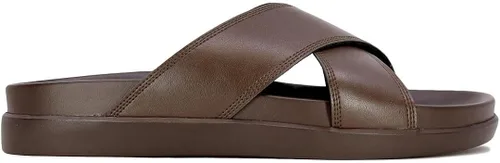 Vista 2 de NINE WEST Mens Criss Cross Slides Sandals - Indoor and Outdoor Open Sandal - Comfort Dress Slide Sandals for Men - Jakob