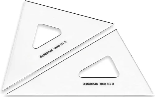 Vista 2 de Staedtler 964 24 Triangle Ruler Drawing Set, Mars, 9.4 pulgadas (9.4 in)