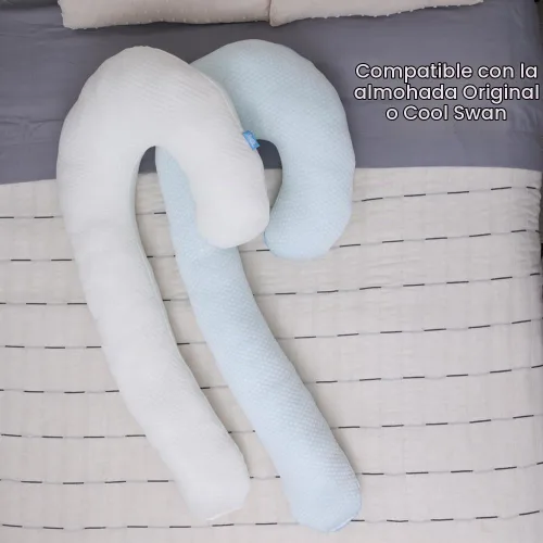 Vista 4 de Contour Funda de almohada Swan - Blanco, 1 paquete