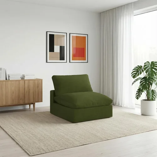 Vista 47 de Sofá modular modular con asiento profundo extra cómodo, sofás modernos negros para sala de estar, apartamento, oficina, espacio pequeño