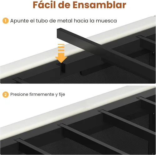 Vista 8 de ADORNEVE Bastidor de cama individual con almacenamiento abatible y luces LED, cabecera con almacenamiento oculto y estación de carga, cama tapizada