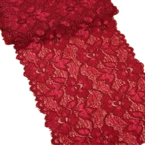 Vista 8 de MSCFTFB Cinta bordada de flores de encaje elástico de 5 yardas de ancho de 6.3 pulgadas de ancho para decoración de ropa, manualidades, boda, baby