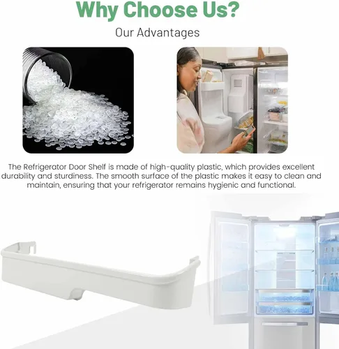 Vista 5 de HECASA - Estante para puerta de refrigerador que reemplaza al frigidaire, plástico ABS blanco