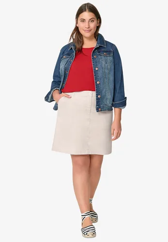 Vista 4 de Ellos Falda pantalón chino de talla grande para mujer