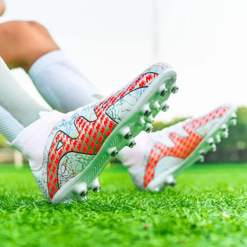 Vista 5 de DimaiGlobal Zapatos de fútbol para hombre, tacos de césped, zapatos de fútbol de alta calidad, transpirables, atléticos, botas de fútbol