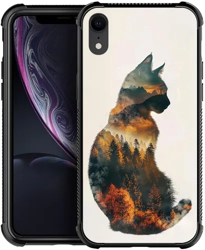 Vista 83 de Funda compatible con iPhone 8 Plus, diseño de oso de bosque otoñal, a prueba de golpes, antiarañazos, carcasa trasera de policarbonato duro