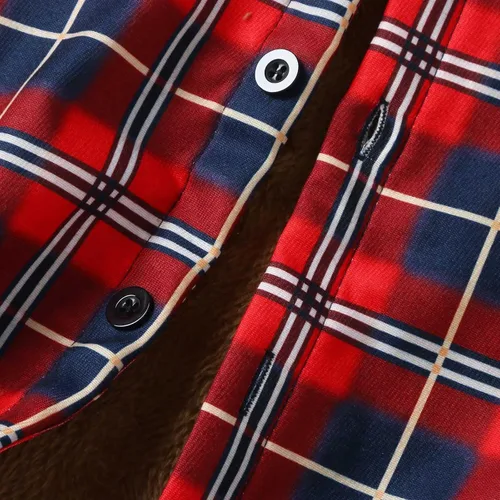 Vista 9 de Camisas casuales de franela de manga larga con botones y ajuste regular para hombre para otoño e invierno con forro polar