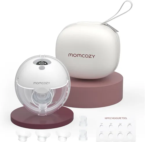 Vista 10 de Momcozy Extractor de leche portátil BP334 Air 1, 2 unidades rojo